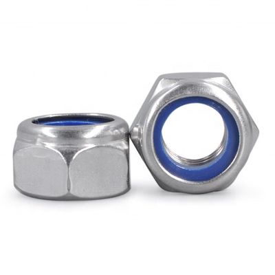 Alta quantidade Din 985 Hexagon Hex Black Nylon Lock Nut com sistema de medição métrica