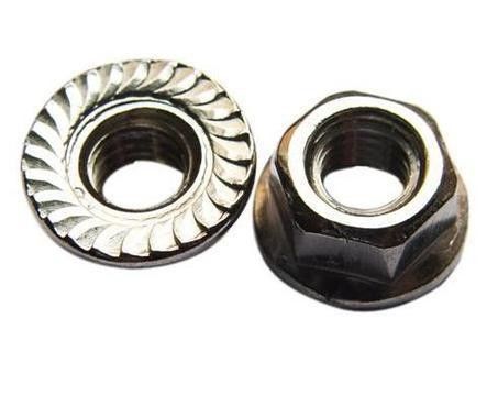 Nozes de flange hexadecimal galvanizadas de aço carbono para a indústria pesada de acordo com a norma DIN
