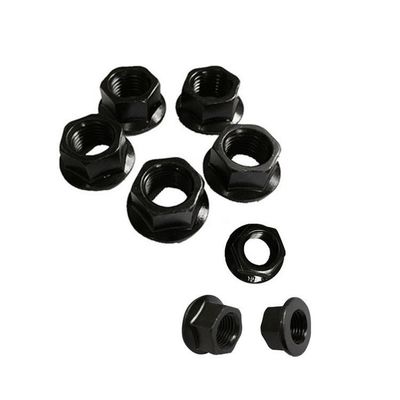 Nozes de flange hexadecimal galvanizadas de aço carbono para a indústria pesada de acordo com a norma DIN