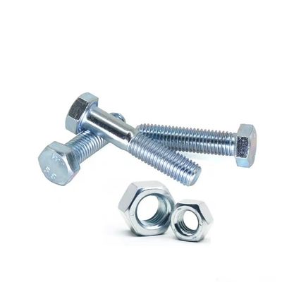 Venda parafusos e porcas hexagonais galvanizados grau 8.8 comprimento 10mm-500mm para suas necessidades