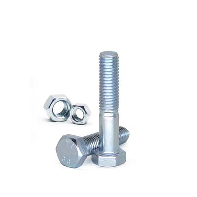 Venda parafusos e porcas hexagonais galvanizados grau 8.8 comprimento 10mm-500mm para suas necessidades