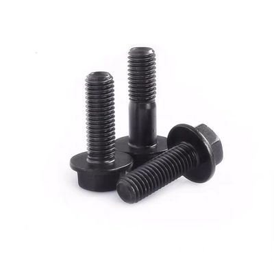 Grau 4.8/8.8/10.9 DIN Standard Hex Head Flange Bolts and Nuts em acabamento preto