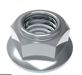 Nozes hexadecimais totalmente metálicas com flanges com binário predominante em aço inoxidável/carbono métrico