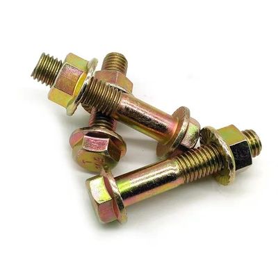 Grau 4.8/8.8/10.9 DIN Standard Hex Head Flange Bolts and Nuts em acabamento preto