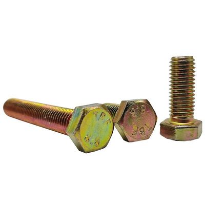 Produção de ZP Grau 4.8/8.8/10.9/12.9 Metal DIN933 DIN931 Hex Bolto com acabamento de zinco