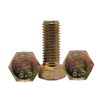 Produção de ZP Grau 4.8/8.8/10.9/12.9 Metal DIN933 DIN931 Hex Bolto com acabamento de zinco
