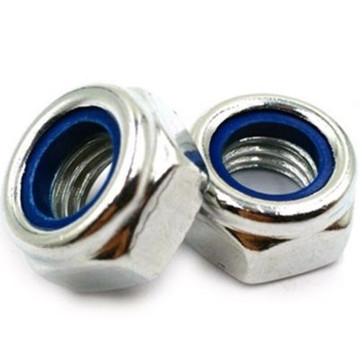 DIN982 Feito de zinco Hex Nylon Insert Lock Nut ISO7040 Grau 4.8/6.8/8.8 para a Indústria