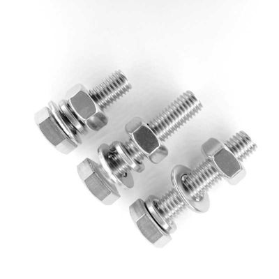 M36 Din933 Din934 Hexbolt de aço inoxidável com zinco branco. Zinco amarelo. HDG