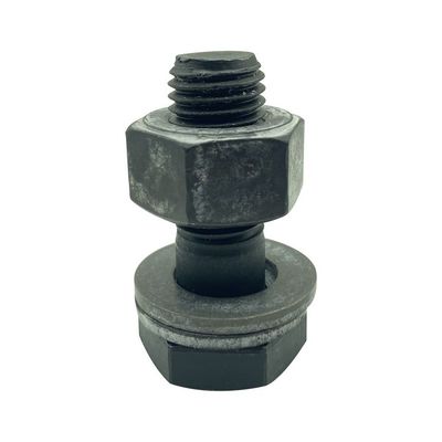 M36 Din933 Din934 Hexbolt de aço inoxidável com zinco branco. Zinco amarelo. HDG
