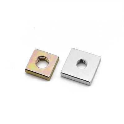 Nozes finas quadradas de zinco branco M5-M72 DIN 562