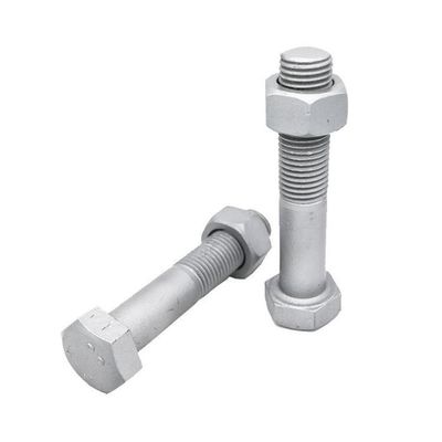 DIN Standard Hebei Fastener HDG Hot Dip Galvanized Hex Bolt e Nut com Zinco Amarelo