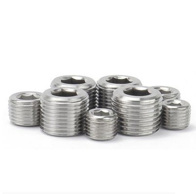 Plug-in de tubos de tomada hexagonal de acabamento simples DIN906 para projetos de construção e construção