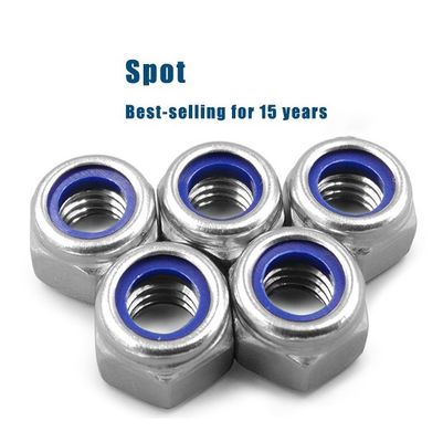 Alta quantidade Din 985 Hexagon Hex Black Nylon Lock Nut com sistema de medição métrica