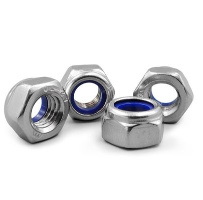 Alta quantidade Din 985 Hexagon Hex Black Nylon Lock Nut com sistema de medição métrica