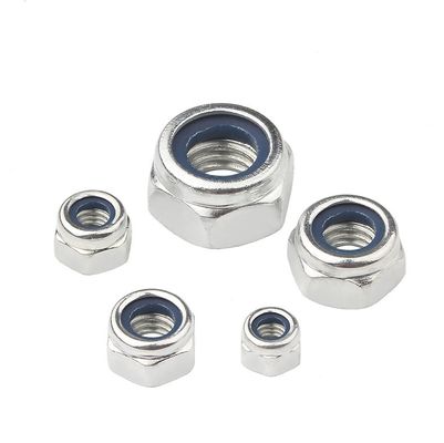 Alta quantidade Din 985 Hexagon Hex Black Nylon Lock Nut com sistema de medição métrica