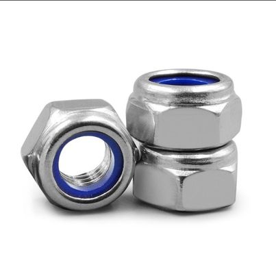 Alta quantidade Din 985 Hexagon Hex Black Nylon Lock Nut com sistema de medição métrica