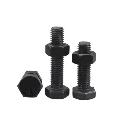 Certificado ISO9001 Óxido Negro M2-M30 Hex Nut DIN934 Nut e parafusos para construção