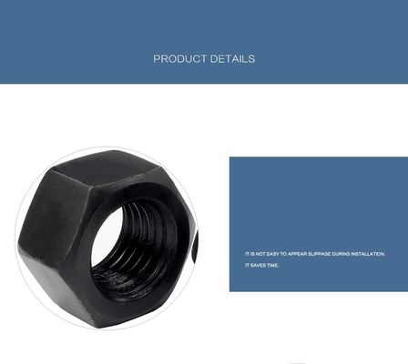 Certificado ISO9001 Óxido Negro M2-M30 Hex Nut DIN934 Nut e parafusos para construção