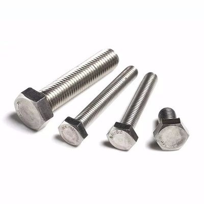 Placa M4-M48 DIN933/931 Parafusos hexadecimais de aço inoxidável A2-70 A4-70 para projectos de construção