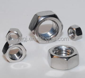 Métrica M4-M52 Nozes hexadecimais de aço carbono e aço inoxidável para diversas aplicações