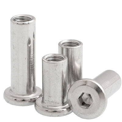 Parafusos e tubulações de cabeça de tomada hexagonal de aço inoxidável para móveis grandes