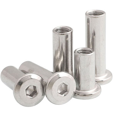Parafusos e tubulações de cabeça de tomada hexagonal de aço inoxidável para móveis grandes