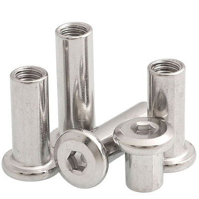 Parafusos e tubulações de cabeça de tomada hexagonal de aço inoxidável para móveis grandes