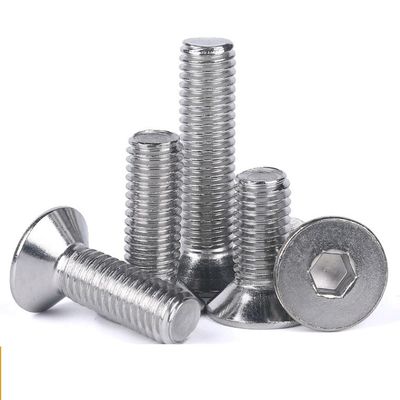 Parafusos de tampa de cabeça para aplicações M3.5-M12 certificados ISO9001 Hexagon Socket Countersunk