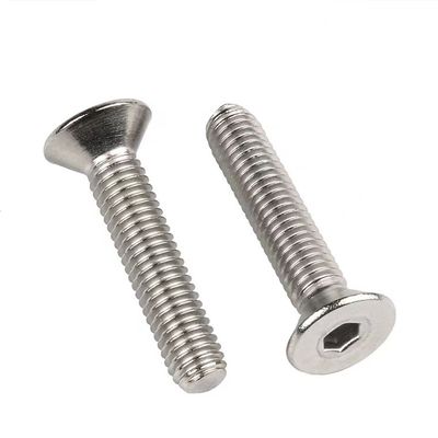 Parafusos de tampa de cabeça para aplicações M3.5-M12 certificados ISO9001 Hexagon Socket Countersunk