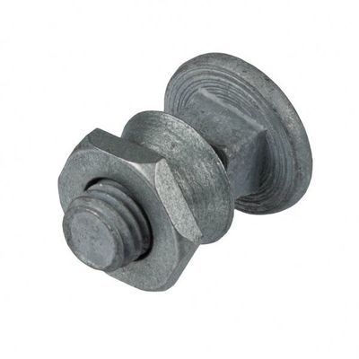 Galvanizado galvanizado em quente Retalho de proteção da cabeça redonda, parafusos e porcas com padrão ANSI