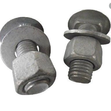 Galvanizado galvanizado em quente Retalho de proteção da cabeça redonda, parafusos e porcas com padrão ANSI