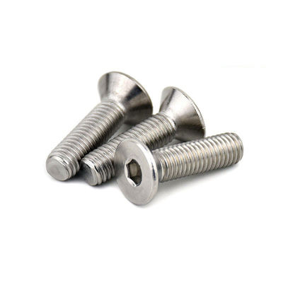 Parafusos de cabeça de contador hexagonal revestidos de zinco branco sob medida DIN7991 para industriais