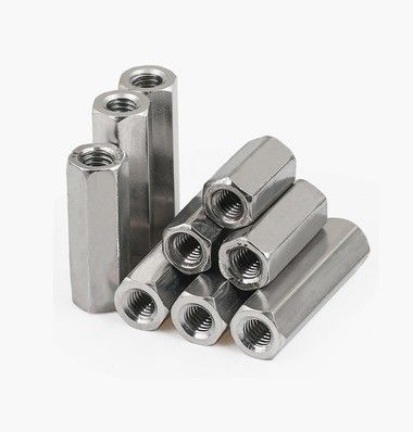 Nozes de acoplamento de cabeças hexagonais revestidas de zinco branco, com desenho espessado e material de aço