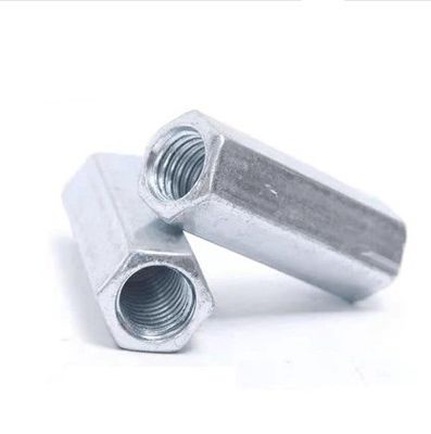 Nozes de acoplamento de cabeças hexagonais revestidas de zinco branco, com desenho espessado e material de aço