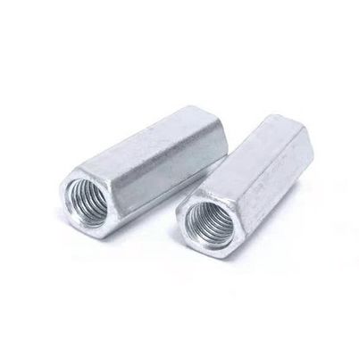 Nozes de acoplamento de cabeças hexagonais revestidas de zinco branco, com desenho espessado e material de aço