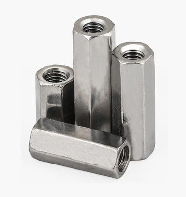 Nozes de acoplamento de cabeças hexagonais revestidas de zinco branco, com desenho espessado e material de aço