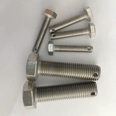 Eixo hexagonal com o buraco para o alfinete Cotter no meio da cabeça ou no final M3-M100 DIN ANSI Standard