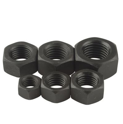 Nozes de cabeça hexadecimal de aço carbono M6 M8 M10 DIN934 para projetos de construção de edifícios