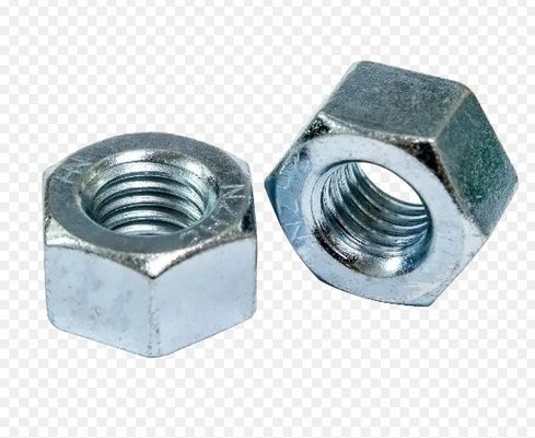 Nozes de cabeça hexadecimal de aço carbono M6 M8 M10 DIN934 para projetos de construção de edifícios