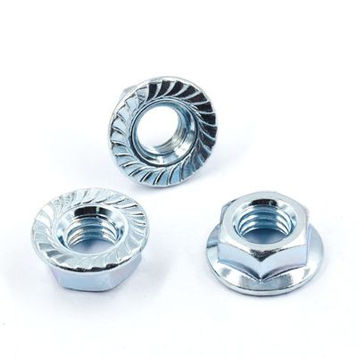 Sistema de medição métrico DIN 6923 Galvanizado Hex Flange Nut com parafuso aceitável OEM