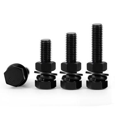 Feito de alta resistência Grau 8.8 Hex Bolto e Lavadora de Nozes Heavy Hex Bolto com acabamento preto