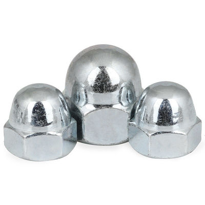 Fornecimento direto DIN1587 Amêndoas de tampa hexagonal em níquel galvanizado branco azul zincado