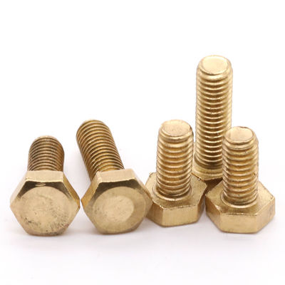 Grau 4.8/ 8.8/ 10.9/ 12.9 Parafusos e porcas de cabeça hexadeca de latão com acabamento em zinco DIN933 DIN931