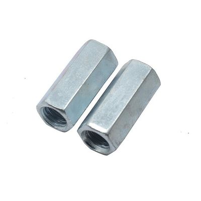 DIN Standard Plain Zinc Galvanized Hexagon Long Nut M5-120 para conexão de tubulação de conector