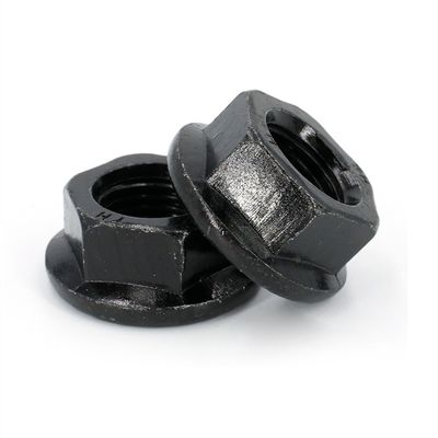 Nozes de flange de acabamento polido DIN6923 com juntas de nozes dentadas antiderrapante de zinco de cor branca