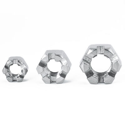 Finitura simples de dente fino Blossom Nuts Din935 Extra Large Outer Hexagonal Slotted Nuts