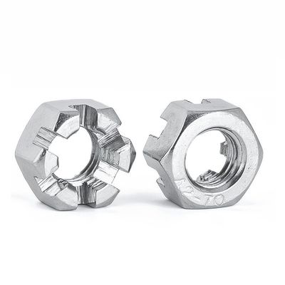 Finitura simples de dente fino Blossom Nuts Din935 Extra Large Outer Hexagonal Slotted Nuts