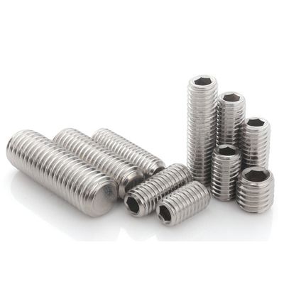 Parafuso de paragem de ponta de resistência métrica com parafuso de aço carbono revestido com zinco preto padrão ISO
