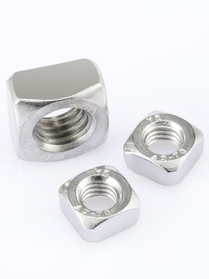 Métrica M3-M12 304 aço inoxidável de quatro cantos de solda de porca DIN928 de alta resistência passo de solda parafusos