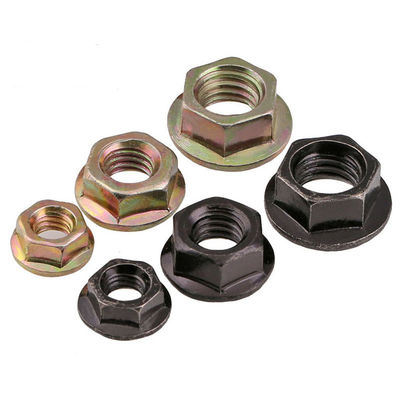 Finish polido 304 aço inoxidável Hexagonal Flange Nut com revestimento de zinco de cor